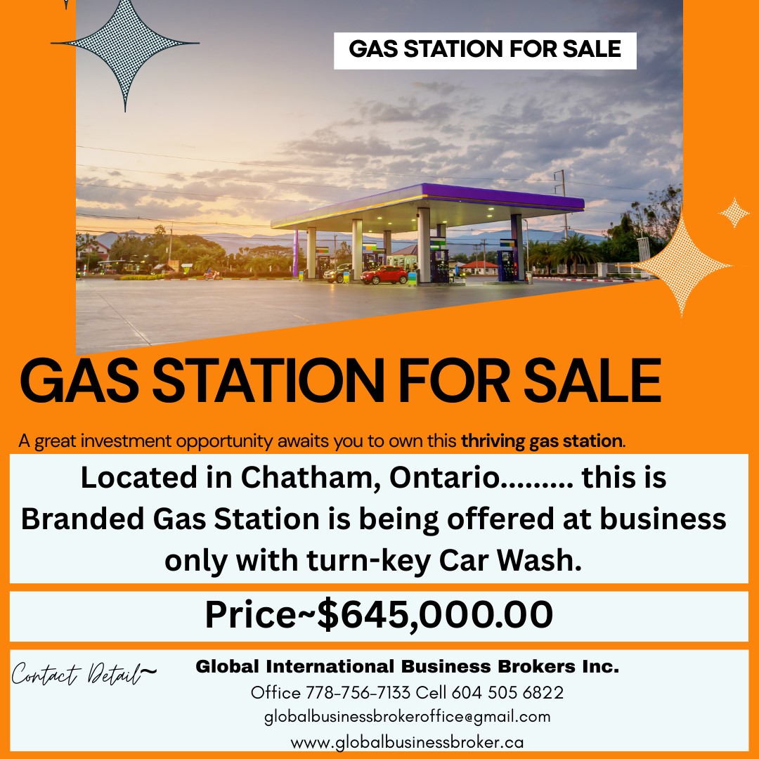 Branded Gas Station + Turnkey Car Wash in Chatham, Ontario